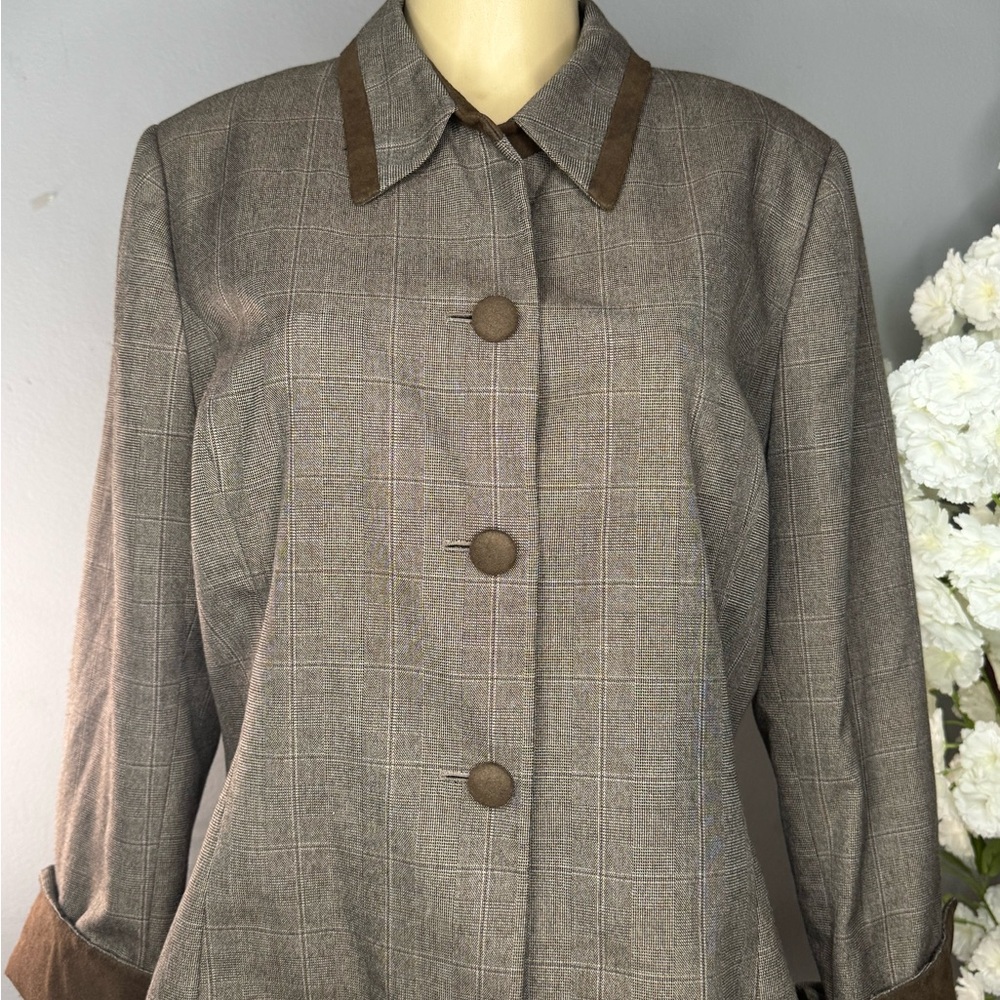 Suit Studio Brown Checkered Blazer